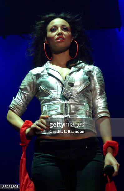 Photo of Amelle BERRABAH and SUGABABES, Amelle Berrabah performing live on stage