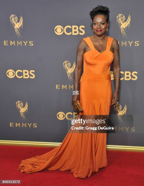 Viola Davis arrives at the 69th Annual Primetime Emmy Awards at Microsoft Theater on September 17, 2017 in Los Angeles, California.