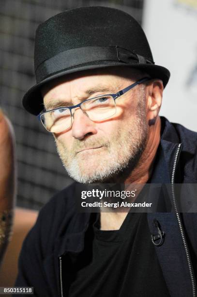 Phil Collins attends Little Dreams Foundation Music Auditions in Design District on September 20, 2017 in Miami, Florida.