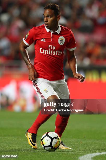 Benfica's midfielder Filipe Augusto from Brasil during the match between SL Benfica and SC Braga for the Portuguese Taca da Liga at Estadio da Luz on...