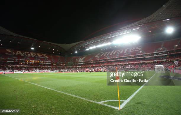 Panoramic view of Estadio da Luz before the start of the Portuguese League Cup match between SL Benfica and SC Braga at Estadio da Luz on September...