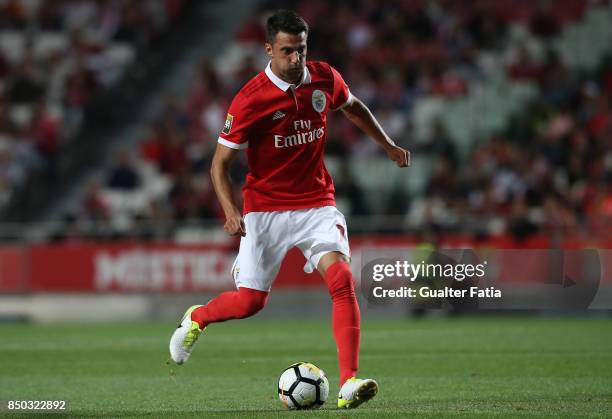 Benfica midfielder Andreas Samaris from Greece in action during the Portuguese League Cup match between SL Benfica and SC Braga at Estadio da Luz on...