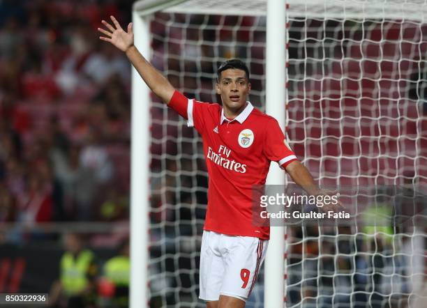 Benfica forward Raul Jimenez from Mexico during the Portuguese League Cup match between SL Benfica and SC Braga at Estadio da Luz on September 20,...