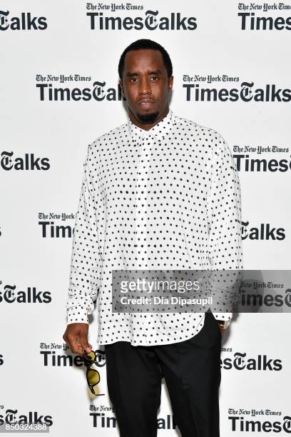 Sean "Diddy" Combs attends TimesTalks Presents: An Evening with Sean "Diddy" Combs at The New School on September 20, 2017 in New York City.