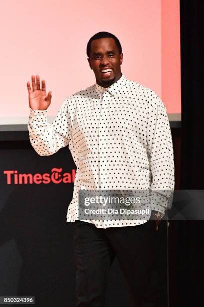 Sean "Diddy" Combs attends TimesTalks Presents: An Evening with Sean "Diddy" Combs at The New School on September 20, 2017 in New York City.