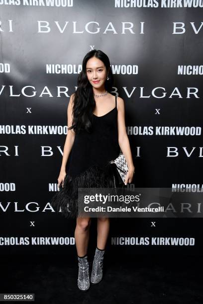 Jessica Jung attends a party celebrating 'Serpenti Forever' By Nicholas Kirkwood for Bvlgari on September 20, 2017 in Milan, Italy.