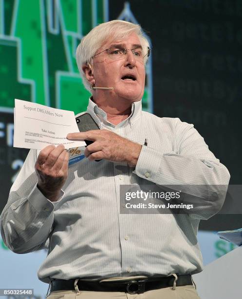 Angel Co-Founder and Managing Partner Ron Conway speaks onstage during TechCrunch Disrupt SF 2017 at Pier 48 on September 20, 2017 in San Francisco,...