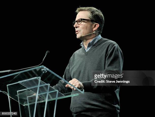 TechCrunch CEO Ned Desmond speaks onstage during TechCrunch Disrupt SF 2017 at Pier 48 on September 20, 2017 in San Francisco, California.