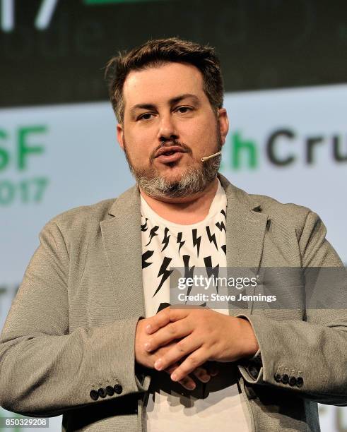 TechCrunch Editor-in-Chief Matthew Panzarino speaks onstage during TechCrunch Disrupt SF 2017 at Pier 48 on September 20, 2017 in San Francisco,...