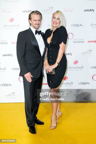 Singer Sarah Connor and her partner Florian Fischer attend the Dreamball 2017 at Westhafen Event & Convention Center on September 20, 2017 in Berlin,...