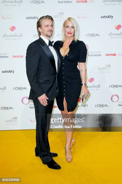 Singer Sarah Connor and her partner Florian Fischer attend the Dreamball 2017 at Westhafen Event & Convention Center on September 20, 2017 in Berlin,...