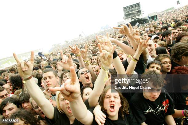 Circa 1970 Photo of FANS and ROCK FANS and DONNINGTON and HEAVY METAL; Download Festival