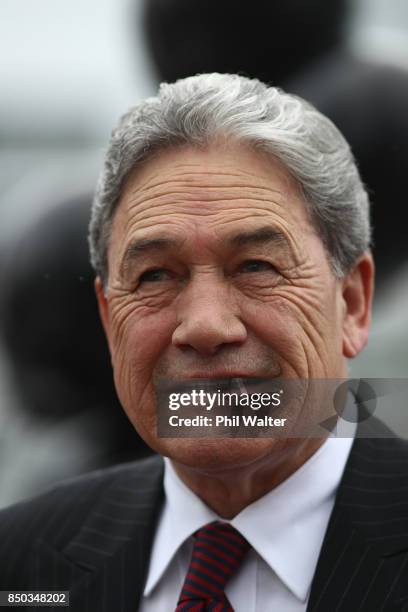 New Zealand First Leader Winston Peters attends a rally on September 21, 2017 in Auckland, New Zealand. NZ First are in vavour of moving Ports of...