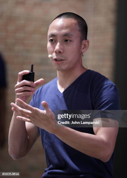 Photographer Kevin Lu speaks during the Apple Williamsburg presents Photo Lab with iPhone 8 & Kevin Lu at Apple Store Williamsburg on September 20,...