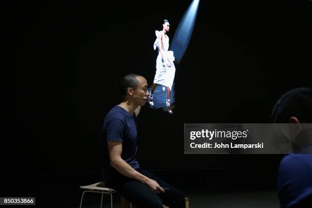 Photographer Kevin Lu speaks during the Apple Williamsburg presents Photo Lab with iPhone 8 & Kevin Lu at Apple Store Williamsburg on September 20,...