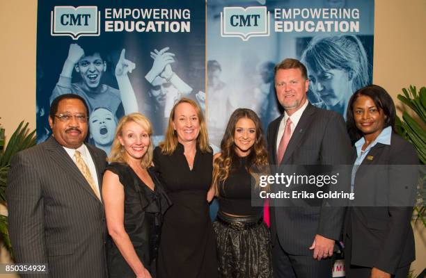 Board Supervisor Tim Hardy, LCTCS Foundation Board member Christel Slaughter, CMT's VP of Public Affairs Lucia Folk, singer Courtney Cole, LCTCS...