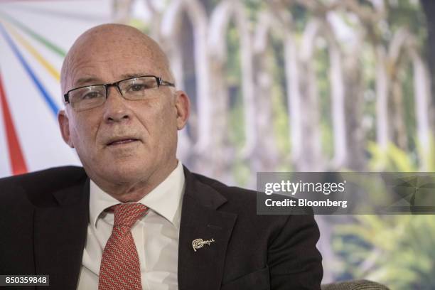 Eduardo Ferreyros, Peru's minister of trade, speaks during an Americas Society and Council of the Americas event in New York, U.S., on Wednesday,...