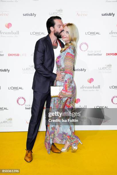 Singer of the band BossHoss Alec Voelkel and his wife Johanna Michels attend the Dreamball 2017 at Westhafen Event & Convention Center on September...