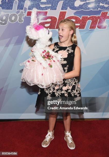 Ventriloquist and winner Darci Lynne attends NBC's "America's Got Talent" Season 12 Finale at the Dolby Theatre on September 20, 2017 in Hollywood,...