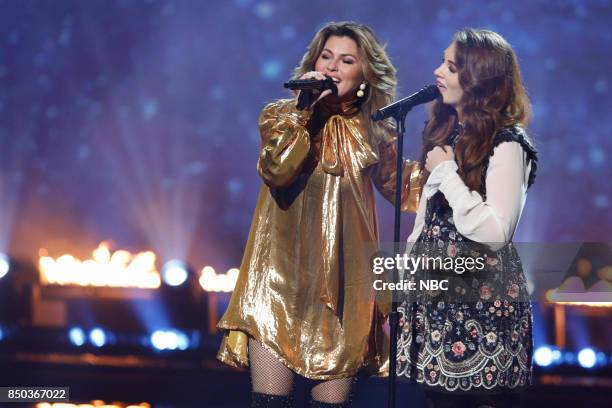 Live Finale Results" Episode 1224 -- Pictured: Shania Twain, Mandy Harvey --