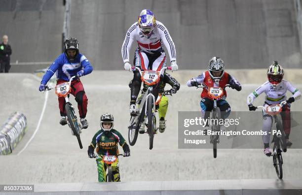 Great Britain's Shanaze Reade during day two of the UCI BMX Supercross World Championship at the National Cycling Centre, Manchester.