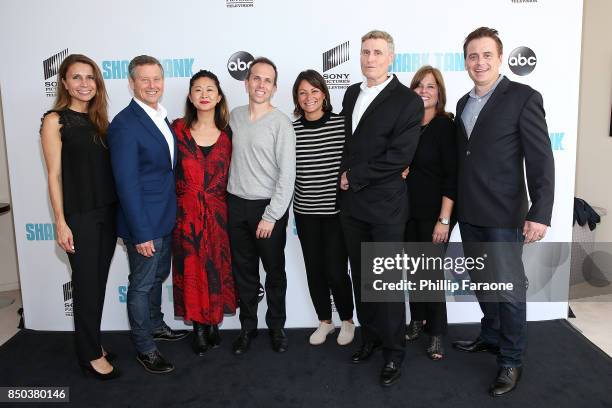 Karen Tatevosian, Clay Newbill, Yun Lingner, Rob Mills, Jeff Frost, Holly Jacobs and James Canniffe attend the premiere of ABC's "Shark Tank" Season...