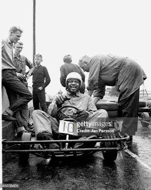Photo of Donald Byrd 17; Donald Byrd at the go-kart track Copenhagen 1965