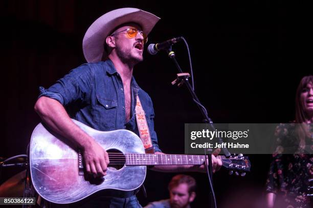 Singer/guitarist Blake Berglund performs at Neighborhood Theatre on September 20, 2017 in Charlotte, North Carolina.