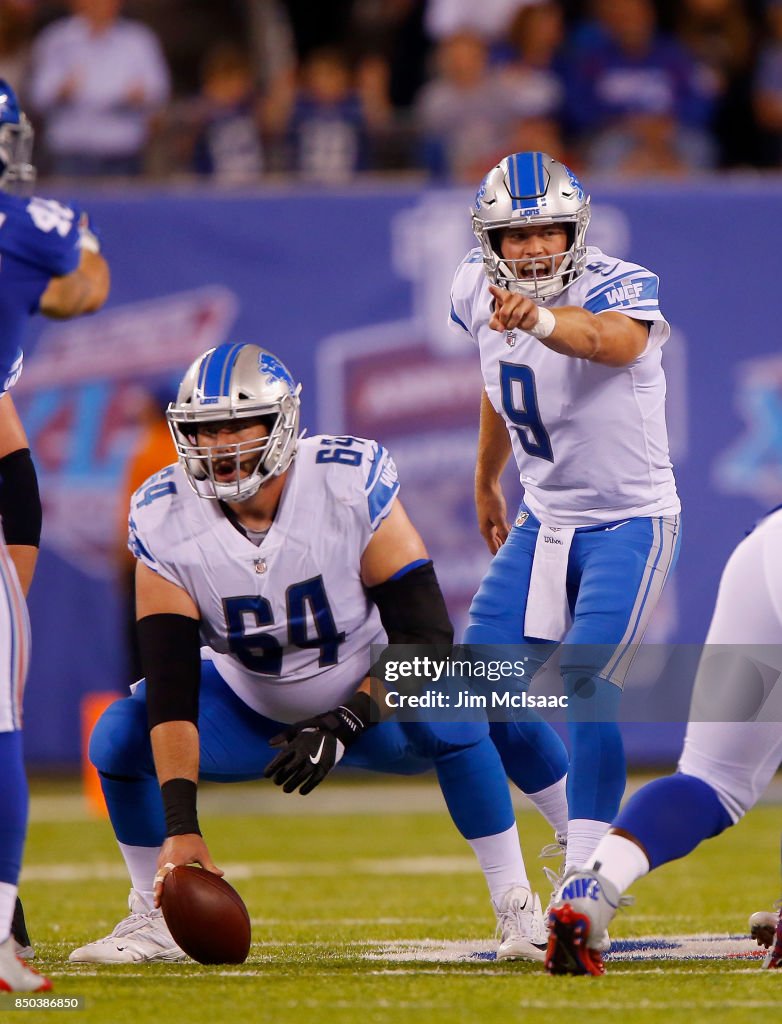 Detroit Lions v New York Giants