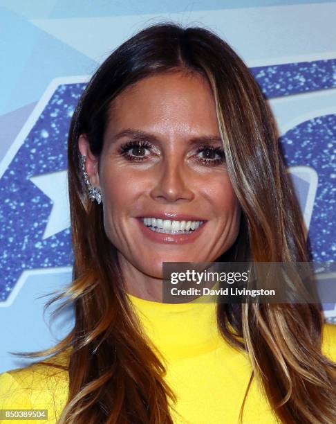 Supermodel/TV personality Heidi Klum attends NBC's "America's Got Talent" season 12 finale at Dolby Theatre on September 20, 2017 in Hollywood,...