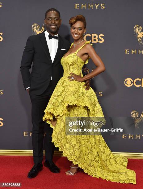 Sterling K. Brown and Ryan Michelle Bathe arrive at the 69th Annual Primetime Emmy Awards at Microsoft Theater on September 17, 2017 in Los Angeles,...