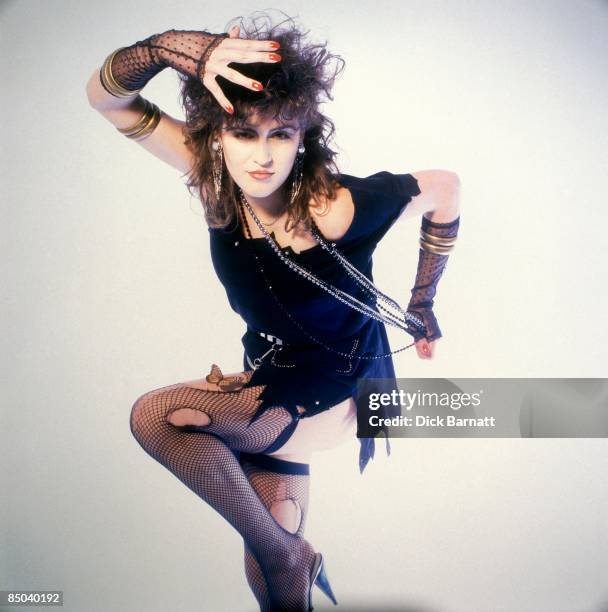 Photo of GOTHS, goth girl posed circa 1980.