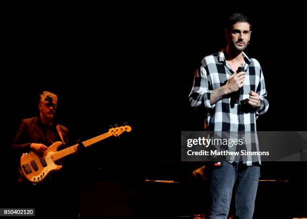 Singer Melendi performs onstage at the Latin GRAMMY Acoustic Session with Camila and Melendi at The Novo by Microsoft on September 20, 2017 in Los...