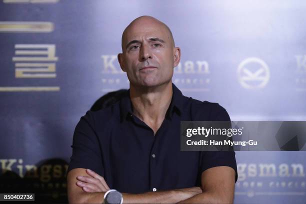 Mark Strong attends the 'Kingsman: The Golden Circle' press conference at Yongsan CGV on September 21, 2017 in Seoul, South Korea.