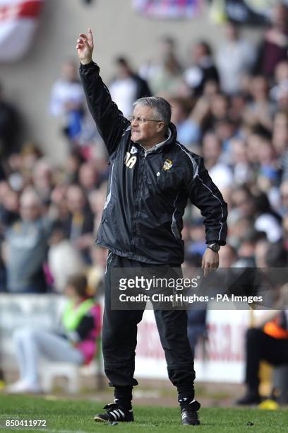 Port Vale manager Micky Adams on the touchline