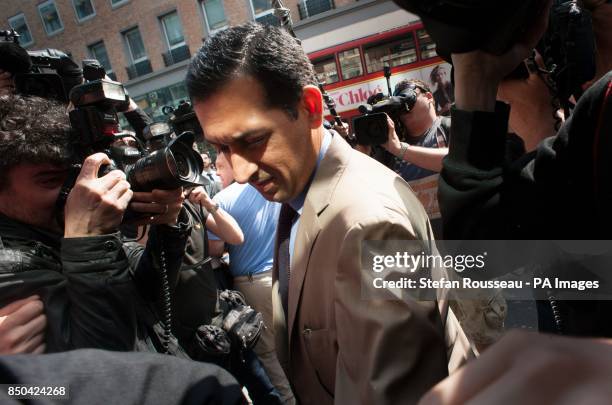 Godolphin trainer Mahmood Al Zarooni arrives at the British Horseracing Authority Headquarters, London.