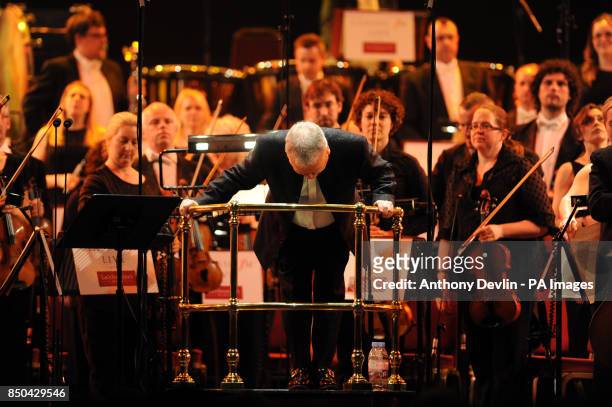 Michael Collins conducts during Classic FM Live at the Royal Albert Hall, London.