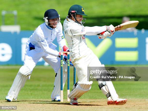 Nottinghamshire's James Taylor during the LV= County Championship, Division One match at the County Ground, Derby.