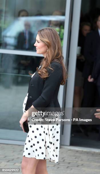 The Duchess of Cambridge as she leaves following visit to Warner Bros studios in Leavesden, Herts where the popular Harry Potter movies were produced.