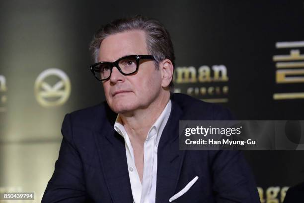 Colin Firth attends the 'Kingsman: The Golden Circle' press conference at Yongsan CGV on September 21, 2017 in Seoul, South Korea.