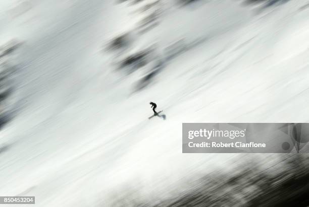 Skier takes part in the Buller X on September 21, 2017 in Mount Buller, Australia.