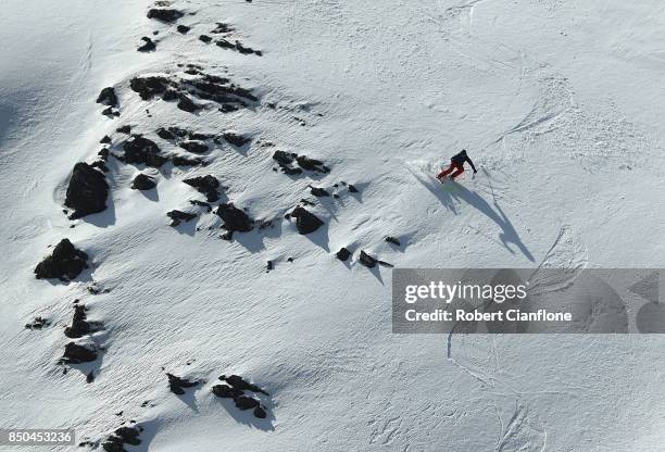 Skier takes part in the Buller X on September 21, 2017 in Mount Buller, Australia.