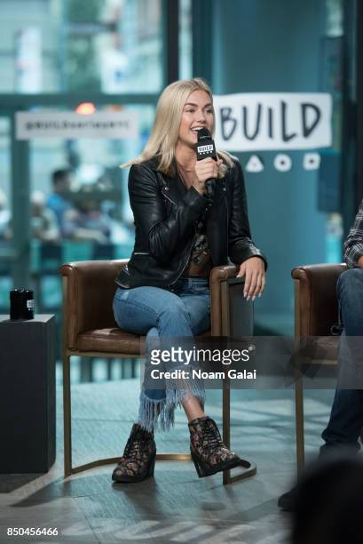 Lindsay Arnold visits Build Series to discuss the 25th season of "Dancing With The Stars" at Build Studio on September 20, 2017 in New York City.