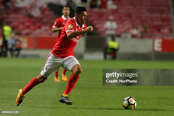 Benficas forward Raul Jimenez from Mexico during the Portuguese Cup 2017/18 match between SL Benfica v SC Braga, at Luz Stadium in Lisbon on...