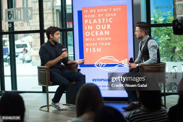 Adrian Grenier visits Build Series to discuss his nonprofit organization "Lonely Whale Foundation" at Build Studio on September 20, 2017 in New York...