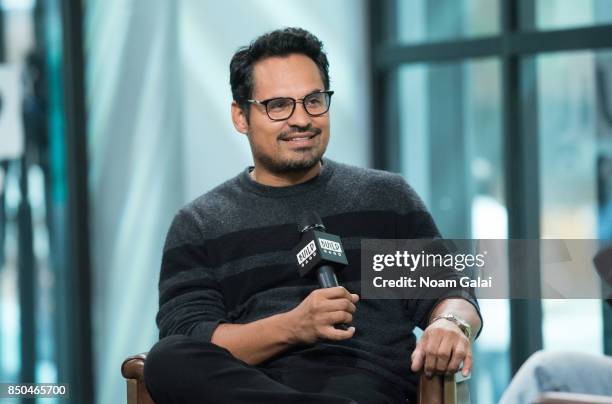 Michael Pena visits Build Series to discuss "The Lego Ninjago Movie" at Build Studio on September 20, 2017 in New York City.