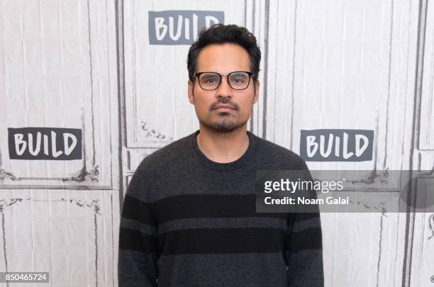 Michael Pena visits Build Series to discuss "The Lego Ninjago Movie" at Build Studio on September 20, 2017 in New York City.
