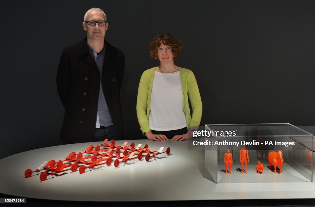 Dunne Raby Designers Anthony Dunne and Fiona Raby pose for media during the ...