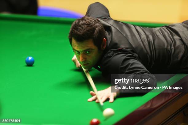 Ronnie O'Sullivan during the Betfair World Championships at the Crucible, Sheffield.