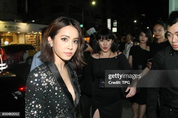 Jolin Tsai and Jam Hsiao attend a flash theme activity on 20th Septermber, 2017 in Taipei, Taiwan, China.